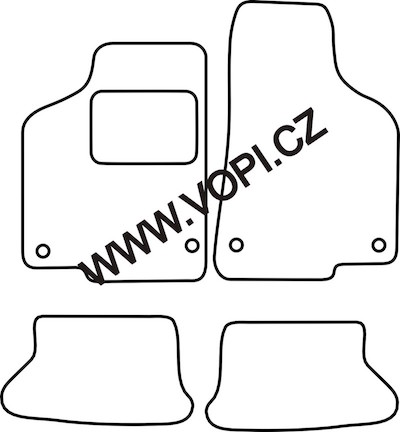 Autokoberce Volkswagen Lupo 3 litr 2001 - 2005 Autofit (4931)